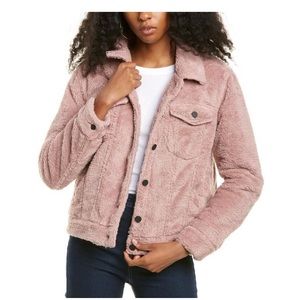Blank NYC teddy jacket dark rose